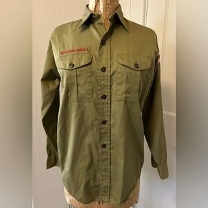 Vintage 60’s /early 70’s Boy Scout Uniform Shirt Long Sleeve